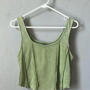 Wild Fable Green Ribbed Tank Top